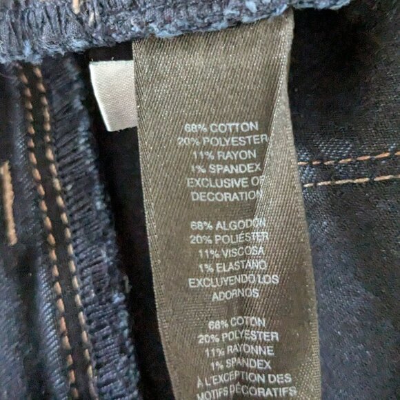 WHITE HOUSE BLACK MARKET Dark Blue Stretch Denim Skinny Jeans; Size 0 Reg - Picture 4 of 4